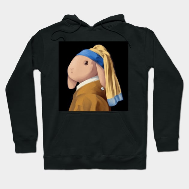 bun with the pearl earring Hoodie by lalalychee